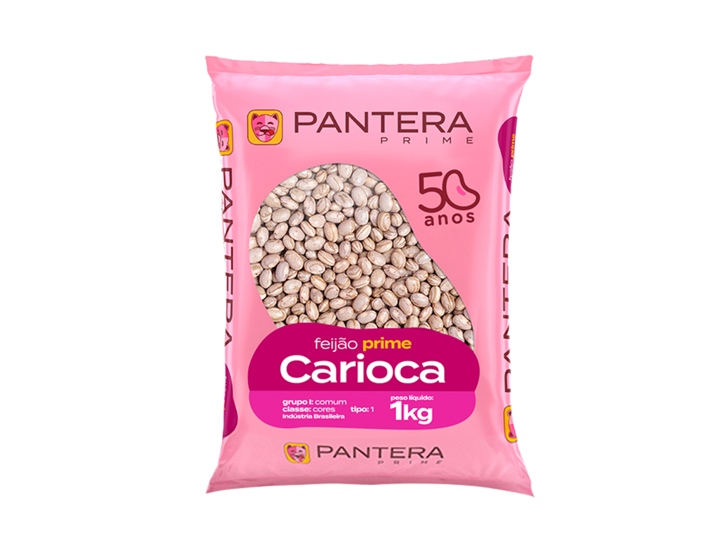 FEIJÃO CARIOCA TIPO 1 PANTERA 1 KG (FDO 10 PCT)